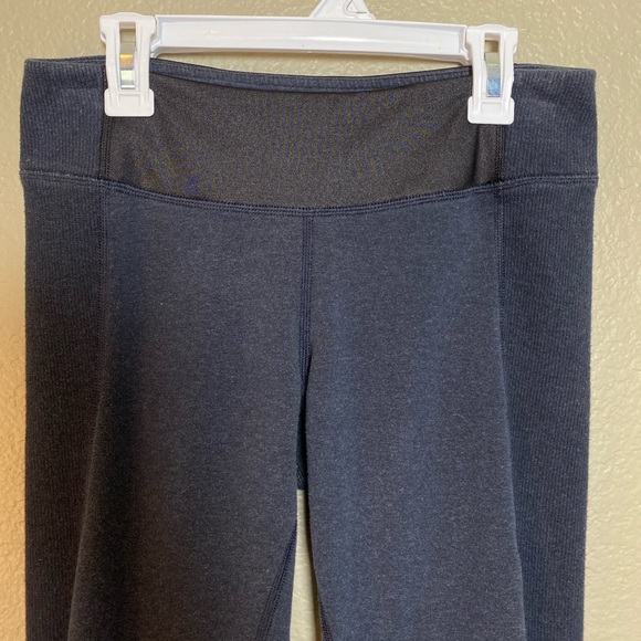 Lululemon Cotton Ribbed Spandex Insert Crop Leggings - Picture 3 of 12